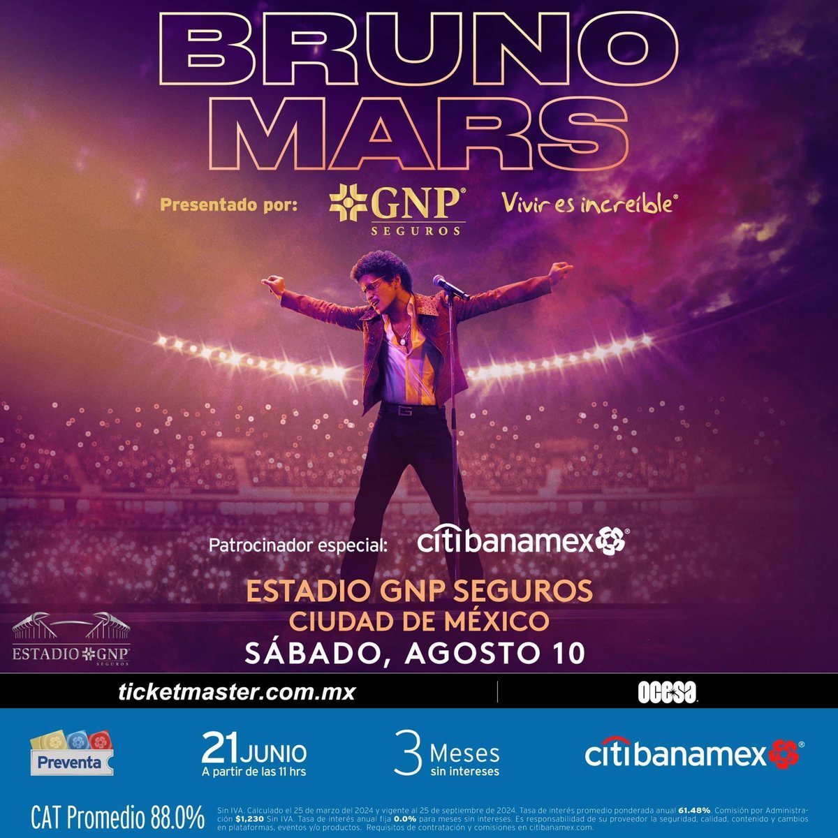 Bruno Mars en México 2024 Nueva Fecha, Boletos, Setlist y Más