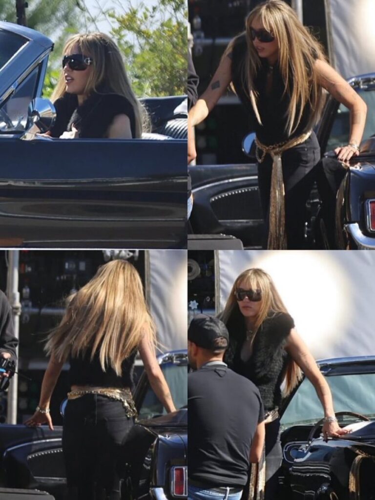 Primeras fotos de Miley grabando el especial de Hannah Montana / Créditos: X