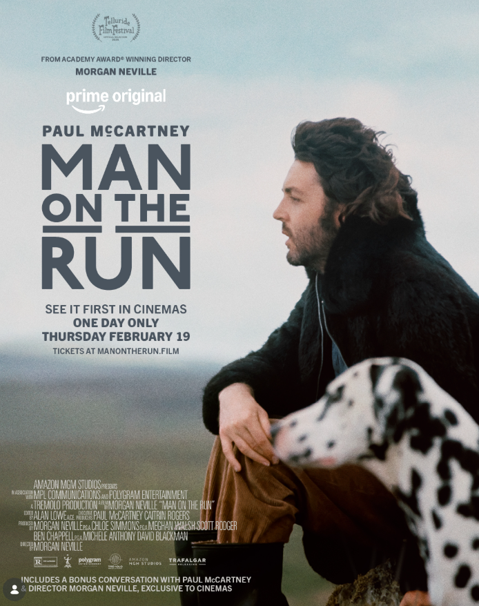 La película solo estuvo 1 día en salas de cine y ahora la puedes econtrar en Prime Video / Créditos: Instagram Paul McCartney