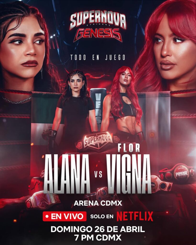 El enfrentamiento de Alana y Flor se convierte en el más esperado de la noche / Créditos: Instagram Supernovaboxing