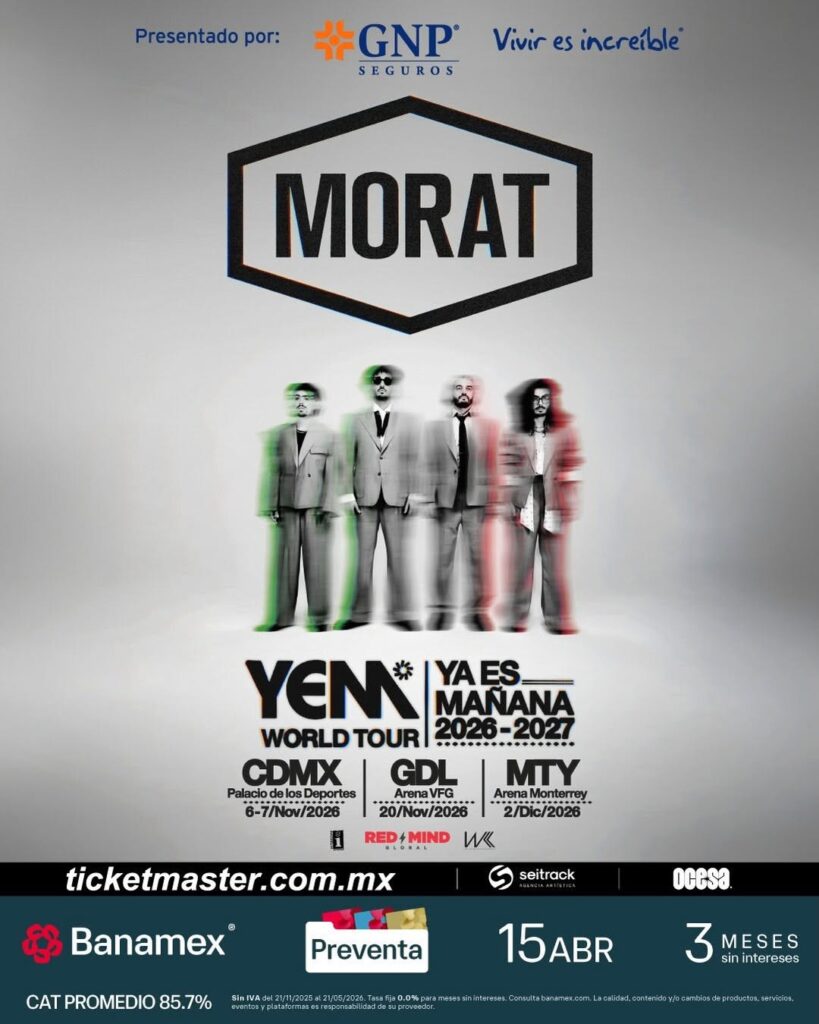 Morat visitará 3 ciudades con su gira YEM / Créditos: Instagram Morat