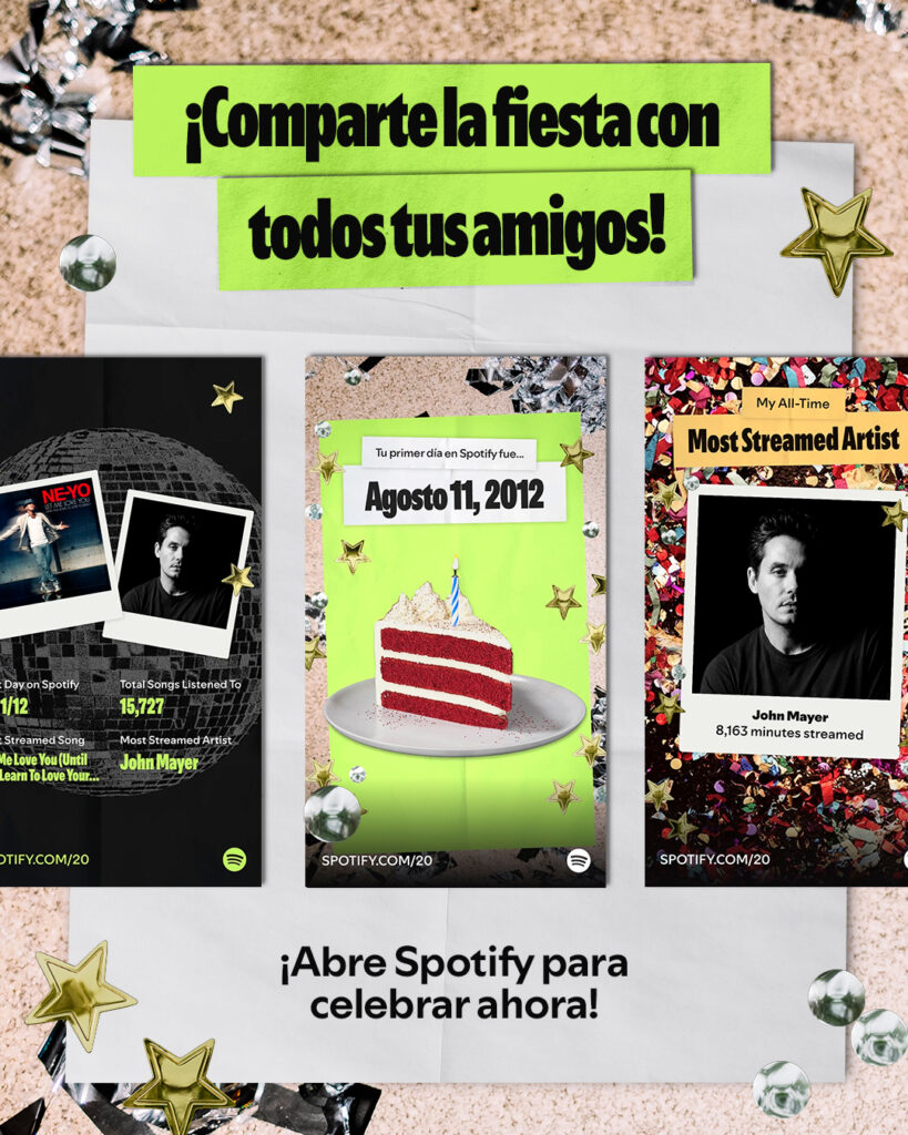 Además del logo, en la app encontrarás un recuento de tus años en música / Créditos: Instagram Spotifymx. 