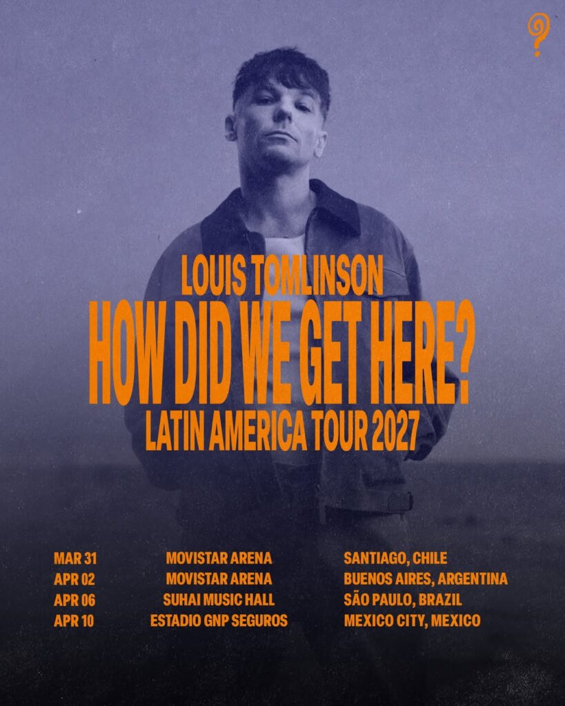 Además de la CDMX, el tour llegará a otras ciudades de Latinoamérica / Créditos: Instagram Louis Tomlinson. 