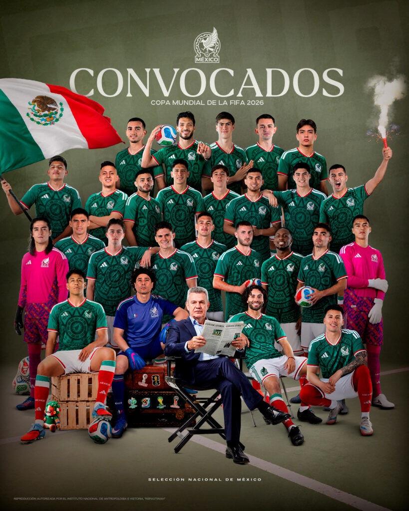 Los 26 convocados de la Selección Mexicana / Créditos: Instagram Selección Mexicana.